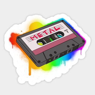 Rainbow Metal Tape Sticker